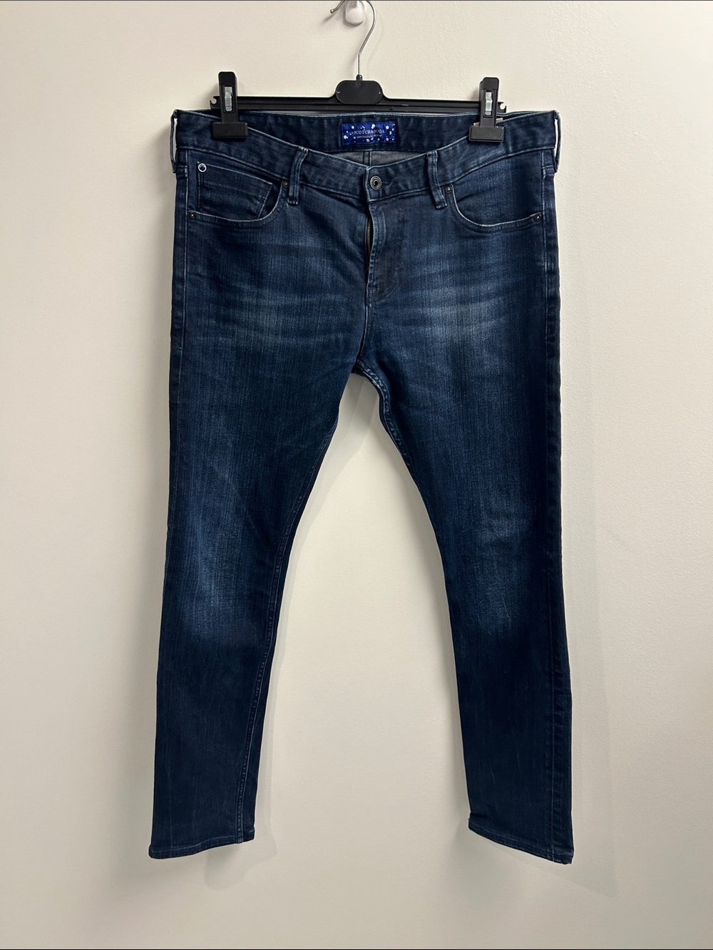 Scotch & Soda Men's Skinny Jeans in Dark Blue Wash